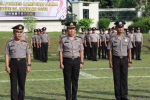 Sejumlah PAMA dan BRIGADIR Polres Lampung Utara Mendapat Kenaikan Pangkat