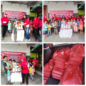 DPC PDIPerjuangan kabupaten Waykanan Merayakan (HUT )Hari ulang tahun PDIP yang ke 50 tahun . Sekaligus merayakan ulang tahun PROF. DR. (H.C) Hj. MEGAWATI SOEKARNOPUTRI, yang ke 76 Bagikan Makanan Sehat Bagi ibu hamil dan anak anak stanting di kampung argo Mulyo kecamatan banjit Waykanan 