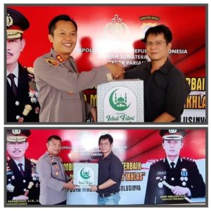 Kapolres Kota Pariaman Berikan 20 Paket Sembako Kepada IKW RI Sumatera Barat