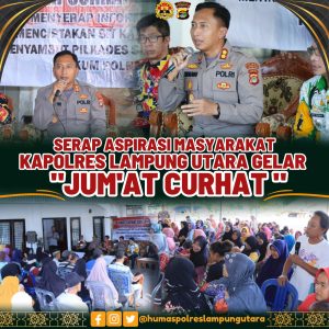 Warga Tanah Miring Respon Positif Kegiatan Serap Aspirasi Yang Digelar Polres Lampung Utara