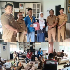 Sekdakab Saipul .Sos.M.Ip mewakili Bupati dan Wakil Bupati Way Kanan Menerima 2 Calon Peserta Jumbara Nasional ke 9 Lampung Selatan
