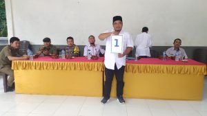 Rahmat mendapat kan no urut 1 di Pilkades Desa Negara Kemakmuran