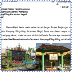 Sekretaris Kampung Kiling-kiling dipanggil Inspektorat dan Dinas PMK terkait Proses Penjaringan Apatur Kampung