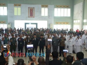 Polres Lampung Utara Amankan Pelantikan 91 Kades Terpilih