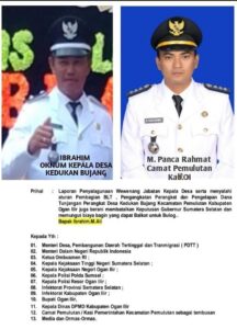 Sekdes beserta Perangkat desa laporankan kepala desa kedukan bujang