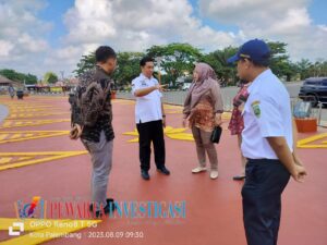 KEPALA DINAS PERKIM PROVINSI SUMATERA SELATAN MENINJAU KAWASAN RODTUNDA TUGU PARAMESWARA JAKABARING