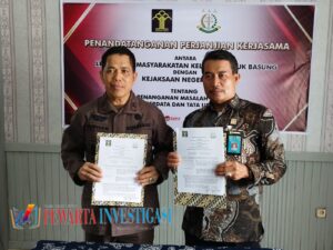 Kalapas Klas II B Lubuk Basung Lakukan Penandatangan Perjanjian Kerjasama Dengan Kajari Agam.