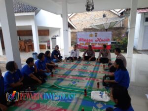 Minggu Kasih, Polres Way Kanan Lakukan Sambang di Kampung Mekar asri