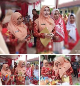 Memeriahkan HUT ke-78 RI, Dharma Wanita Persatuan Lampung Utara Melaksanakan Perlombaan Nasi Tumpeng dan Merias Tanpa Kaca