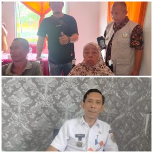 M.Nasir Kabiro Fpii cyber ikut serta mendampingi warga kampung Giham Bapak Berlian yang mendapat bantuan 1 unit korsi roda