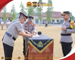 Kapolres AKBP Teddy Rachesna Pimpin Sertijab 7 Pejabat Utama Polres Lampung Utara