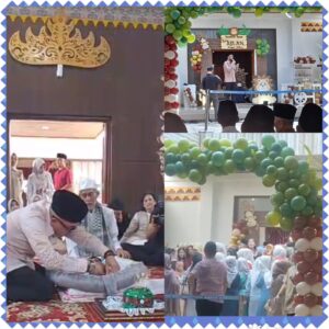 DR. KH. BUKHORI MUSLIM, LC, MA. DARI BANDAR LAMPUNG ISI TAUSIYAH ACARA AQIQOH RADEN ASALAN ARRAYAN ADITAMA CUCU PERTAMA BUPATI WAY KANAN