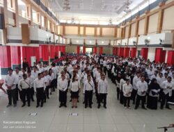 Panwascam Kecamatan Kapuas Kabupaten Sanggau Melantik 294 Pengawas Tempat Pemungutan Suara (PTPS)