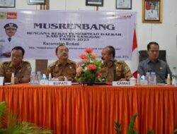 Bupati Sanggau Yohanes Ontot. Musyawarah Rencana Pembangunan Musrembang RKPD Kabupaten Sanggau