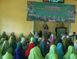 WAKIL KETUA TP PKK KAB. LAMPUNG UTARA MENGHADIRI ACARA PENGAJIAN TRIWULAN MUSLIMAT NU DIKECAMATAN ABUNG TENGAH
