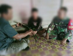 DALAM SEPEKAN SATGAS CATUR BAIS TNI BERHASIL AMANKAN 3 PUCUK SENJATA API RAKITAN