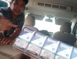 Tangkap Pengedar Rokok Elegal Bawa Mobil Nopol L 1389 SL Berkeliaran di Lampura