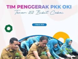 Pj Bupati dan Ketua TP PKK OKI Tanam 250 Bibit Cabai