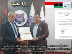 Konsorsium PPWI – First Union Berikan Piagam Penghargaan kepada Menteri Dalam Negeri Libya