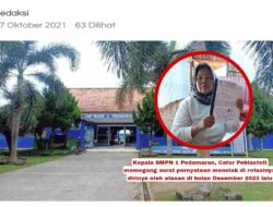 Meski Sudah 10 Tahun Menjabat Kepsek Catur P, SMPN 1 Pedamaran Tak Banyak Mengalami Perubahan