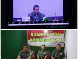 Hadapi Cuaca El Nino Gorila dan Cipta Hanpangan Terpadu 2024, Kodim 0412/LU hadiri Giat Vicon bersama KSAD.