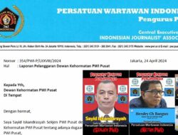 Bungul! Sekjen PWI Laporkan Dewan Kehormatan PWI ke Dewan Kehormatan PWI