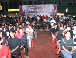 Di Halaman Mapolres Sanggau Forkopimda Sanggau Nobar Timnas Indonesia pada semi final Piala AFC Asian Cup U23 Tahun 2024