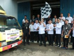 PJ, Bupati Lampung Utara Melakukan Launching Penyaluran Bantuan Pangan Cadangan Beras Pemerintah Tahap II.