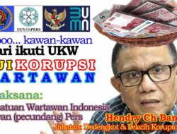 Wartawan Terlibat Korupsi, Pemberantasan Tipikor Pasti Gagal Total