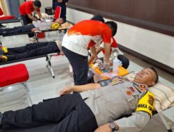 Dalam rangka menyambut HUT bhayangkara Polres OKU Gelar Donor Darah,