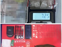 Satresnarkoba Polres Way Kanan Bekuk Pelaku Diduga Edarkan Sabu 7,25 gram di Gunung Labuhan