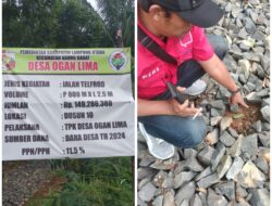 Diduga kuat pembangunan jalan onderlagh desa Ogan lima syarat korupsi