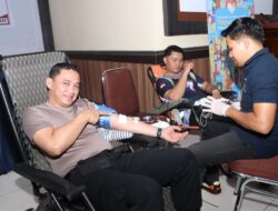 Polres Sanggau Laksanakan Kegiatan Donor Darah Dalam Rangka Hut Bhayangkara Ke-78