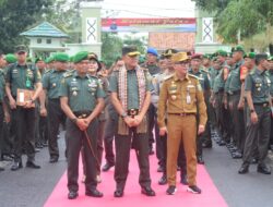 Danrem 043/Garuda Hitam Kunjungan Kerja Ke Kodim 0427/Way Kanan, Begini Pesan Beliau