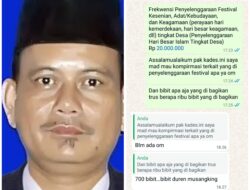 Di Duga Dana Desa Bumi Restu Bermasalah Penyelenggaraan Hari Besar Islam Tingkat Desa