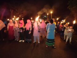 Peringati Tahun baru Islam 1 Muharram Pengurus Ranting Nahdlatul Ulama Kelurahan Blambangan Umpu di tutup dengan Pawai Obor