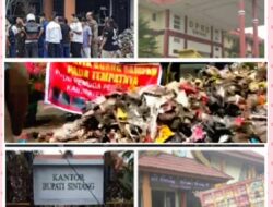 Sekelompok Warga Melakukan Aksi Buang Sampah Dihalaman Kantor Bupati dan Dihalaman Kantor  DPRD Kabupaten Sintang