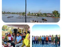 Aspotmar Danlantamal XII Hadiri Pembukaan Lomba Sampan Bidar dan Perahu Naga Pada “ Festival Muare Ulakan Sambas 2024
