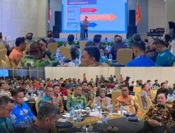 Pj. Bupati Lampung Utara Drs. H. Aswarodi, M.Si., Bersama Forkopimda dan Kepala OPD terkait, Hadiri Rapat Koordinasi Stakeholder Pengawasan Pemilihan Serentak 2024 di Provinsi Lampung