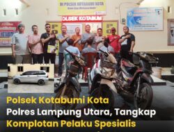 Polsek Kotabumi Kota Polres Lampung Utara Tangkap Komplotan Pelaku Spesialis Penggelapan Sepeda Motor