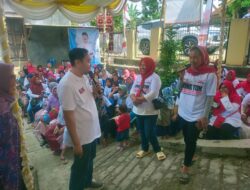 AIM Mantan Bupati Lampura Sosialisasikan Kemenangan Bacabup Hamartoni Ahadis Di Bukit Kemuning Dan Sindang Agung Tanjung Raja