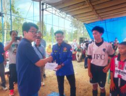 Hamartoni Ahadis Bersilahturahmi Masyarakat Desa Karang Agung Sekaligus Pembukaan Open Turnamen Futsal Tingkat Pelajar