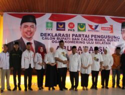 Abusama-Misnadi Resmi Daftar ke KPU OKU Selatan: Ribuan Pendukung Tumpah Ruah di Jalanan