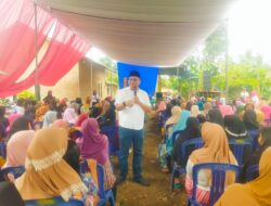 Anggota DPRD Dari Partai Gerindra Sosialisasikan Cabup Cawabup Lampura Hamartoni-Romli Di Desa Abung Jayo