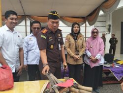 Kejari Way Kanan Dody A.J. Sinaga SH.MH memusnahkan 27 Barang Bukti Tindak Pidana Umu yang telah Incracht