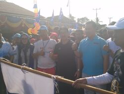 Jalan Sehat Bersama Pasangan Har-li Di Desa Tanjung Raja