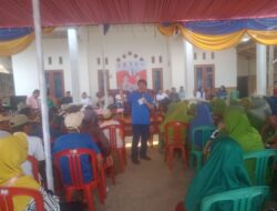 Paslon Cabup No Urut 01 Hamartoni-Romli Tim Kemenangan Sapa Warga Gunung Katon