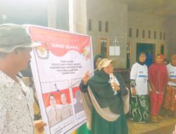 Anggota DPRD Lampura Netty Hastuti.SH Kampanye Dan Orasi Politik Pemenangan Paslon Hamartoni – Romli Di Desa Merambung