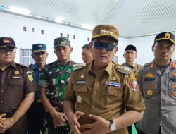 Pj Bupati Drs.H.Aswarodi.M.Si bersama Forkopimda Lampung Utara Tinjau Kesiapan Logistik Pilkada dan TPS Khusus di Lapas Kelas IIA Kotabumi