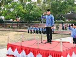 Pemkab Lampung Selatan Menggelar Upacara Bulanan, di Lapangan Kopri